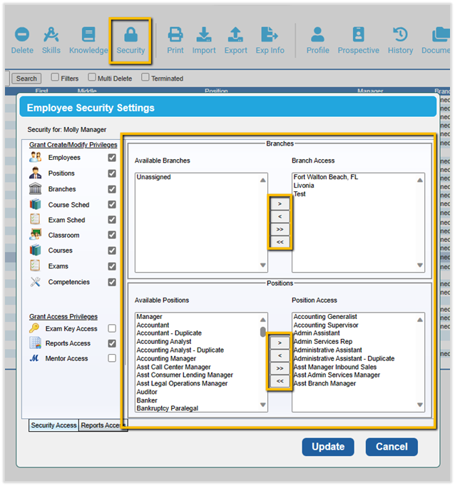 Security Settings 2