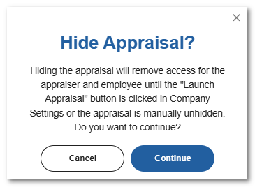 hide appraisal warning