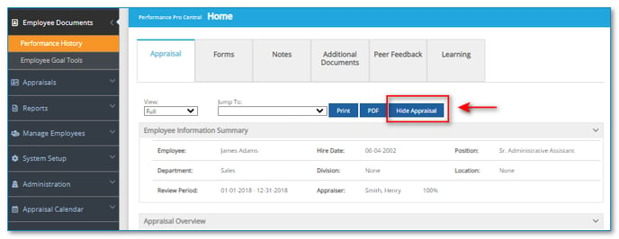 hide appraisal