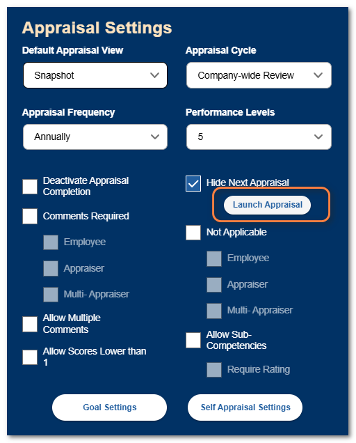 launch appraisal