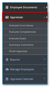 menu appraisals