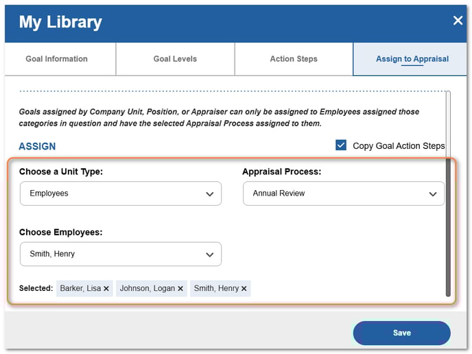 mylibrary assign section