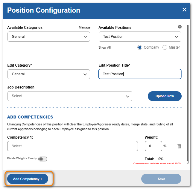 new position add comp